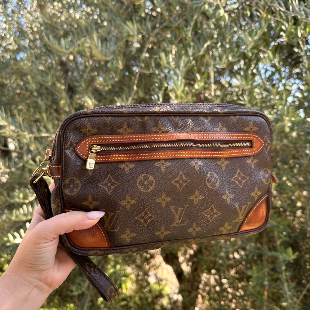 SOLD ❌ Authentic Louis Vuitton Monogram Marly Dragonne Clutch